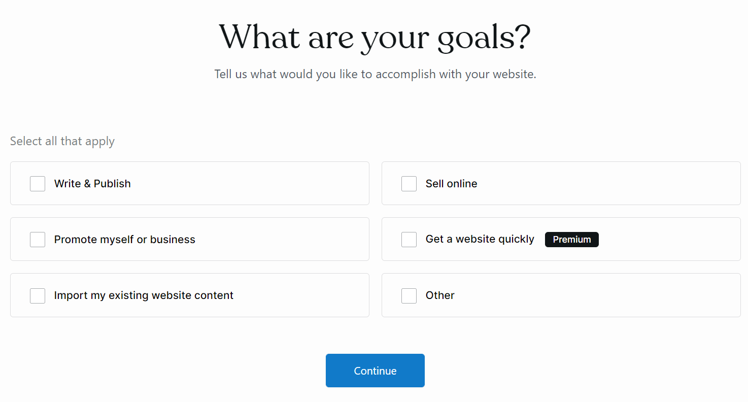 preguntas sobre los objetivos del sitio web