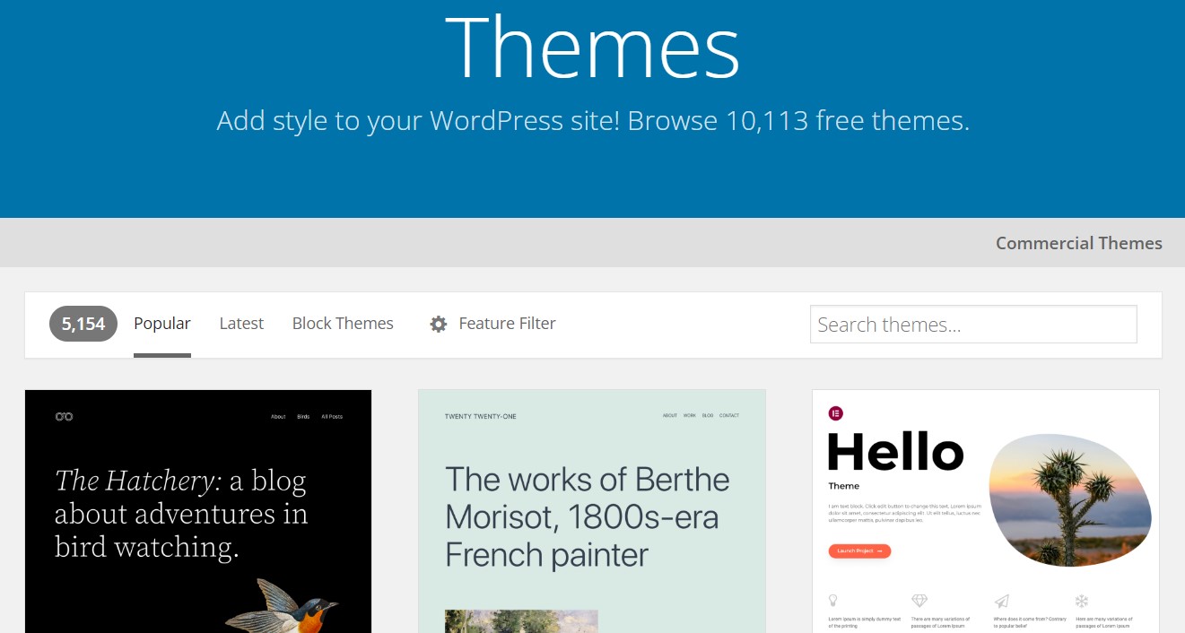 Repositorio de temas de WordPress