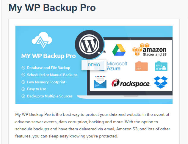 I 6 migliori plugin per la sicurezza di WordPress da tenere d'occhio nel 2023 71 My WP Backup