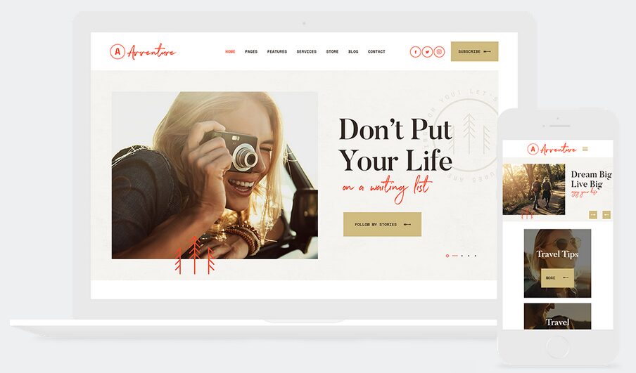 提升 WordPress 網站性能的重要技巧和技巧 75 Avventure – Personal Travel & Lifestyle Blog WordPress Theme