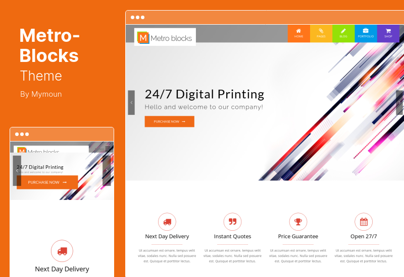 Thème Metro-Blocks - Thème WordPress multi-entreprises
