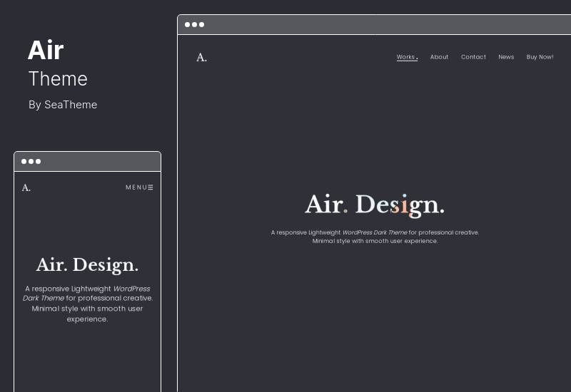 Thème Air - Thème WordPress Portfolio