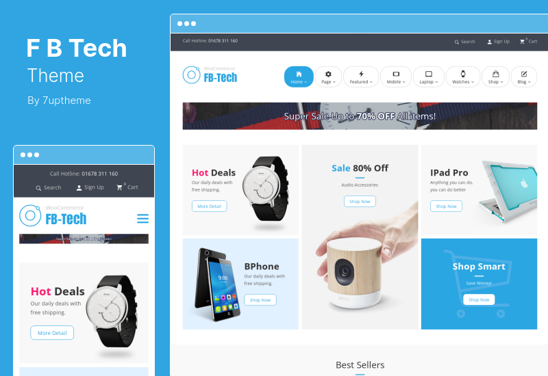 Thème FB Tech - Thème WooCommerce de la boutique numérique