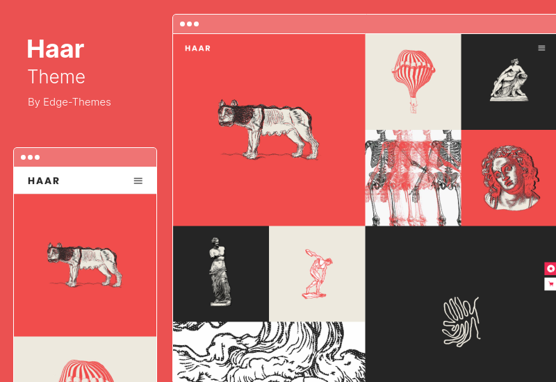 Thème Haar - Thème WordPress Portfolio pour les concepteurs, les artistes et les illustrateurs