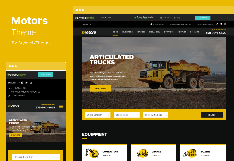 Motors Theme - 자동차 딜러, 렌탈 및 리스팅 WordPress Theme