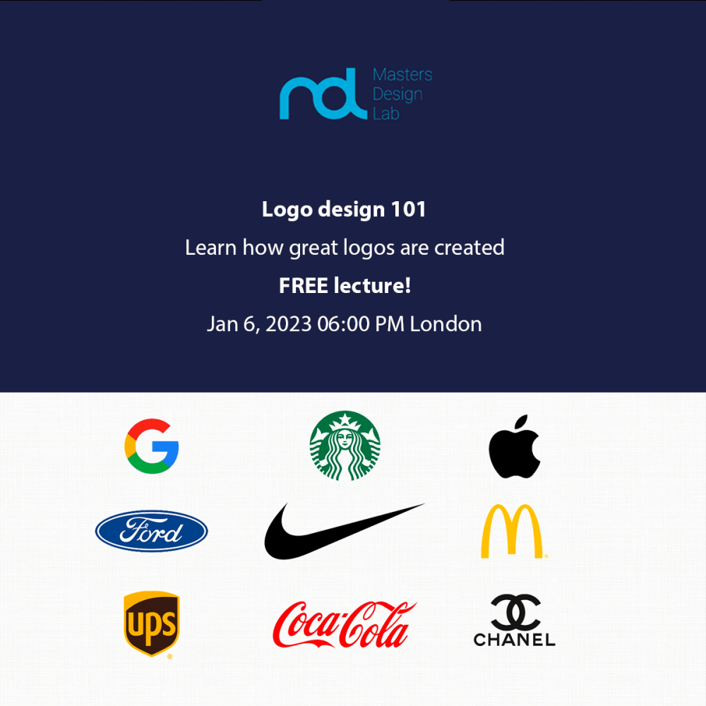 webinar Desain Logo gratis yang diselenggarakan oleh spanduk Masters Design Lab