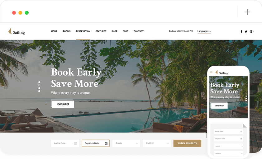 Los 8 mejores temas de WordPress ideales para hoteles 2023 73 sailing hotel booking wordpress theme