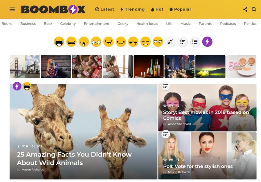 Melhores temas premium e gratuitos para revistas WordPress 2023 76 Boombox