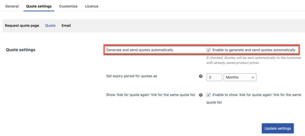 WooCommerce 見積もりの自動生成を設定する