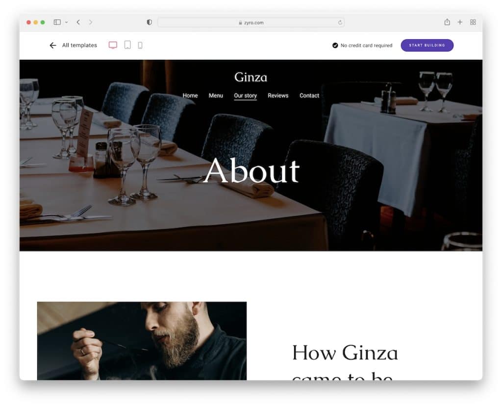 ginza über mich Seite