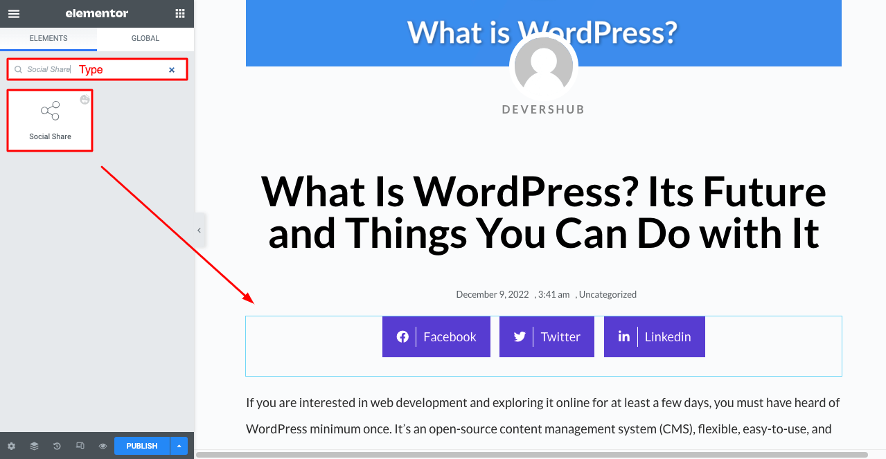 WordPress Yazılarına Sosyal Medya Paylaşım Butonları Nasıl Eklenir 9 Drag and Drop Social Share Widget to Your WordPress Single Post Template