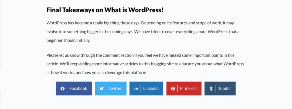 WordPress Yazılarına Sosyal Medya Paylaşım Butonları Nasıl Eklenir 13 Final Preview of Social Share Buttons Using HappyAddons