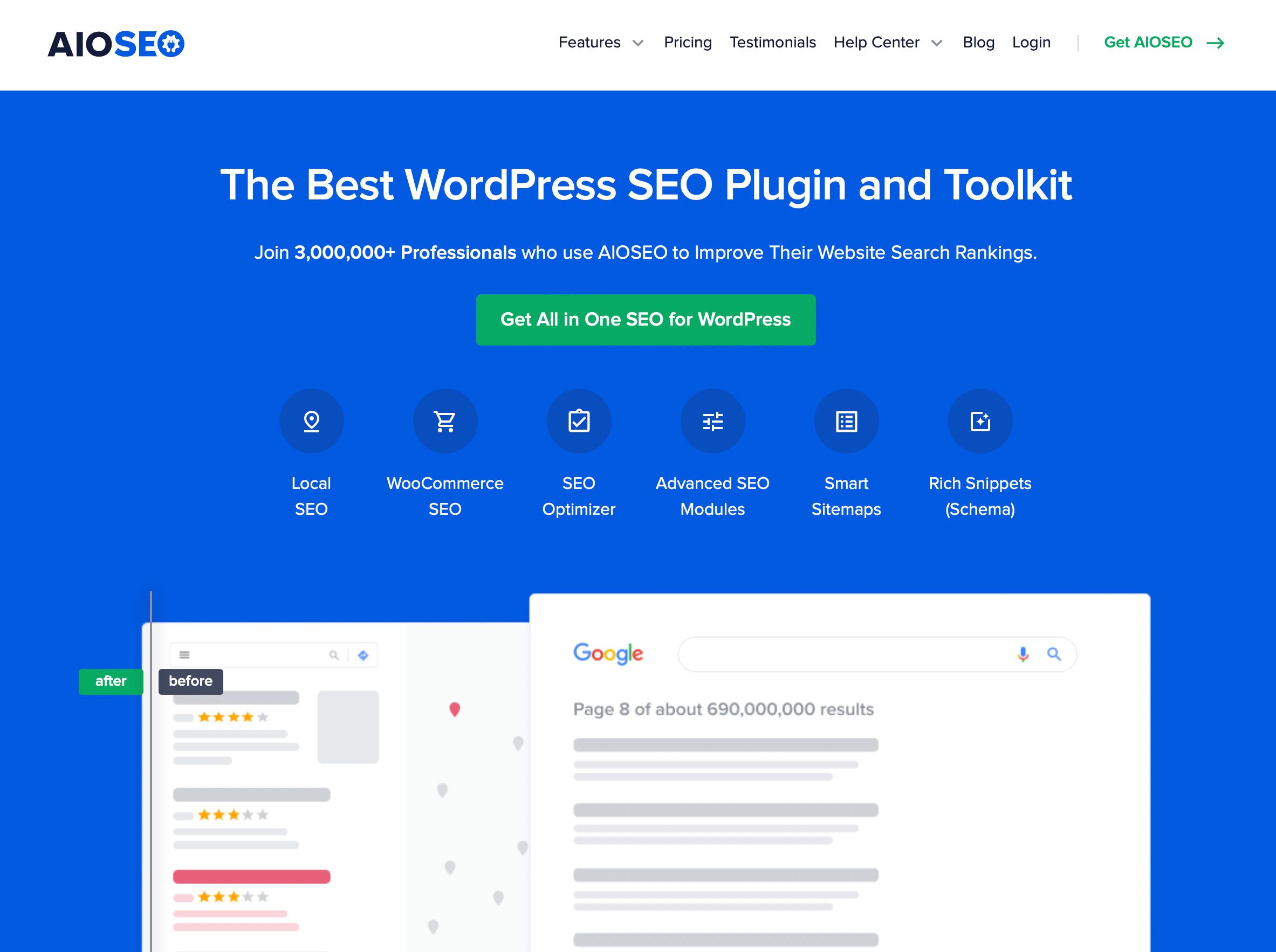 Tudo em um plug-in de SEO para WordPress