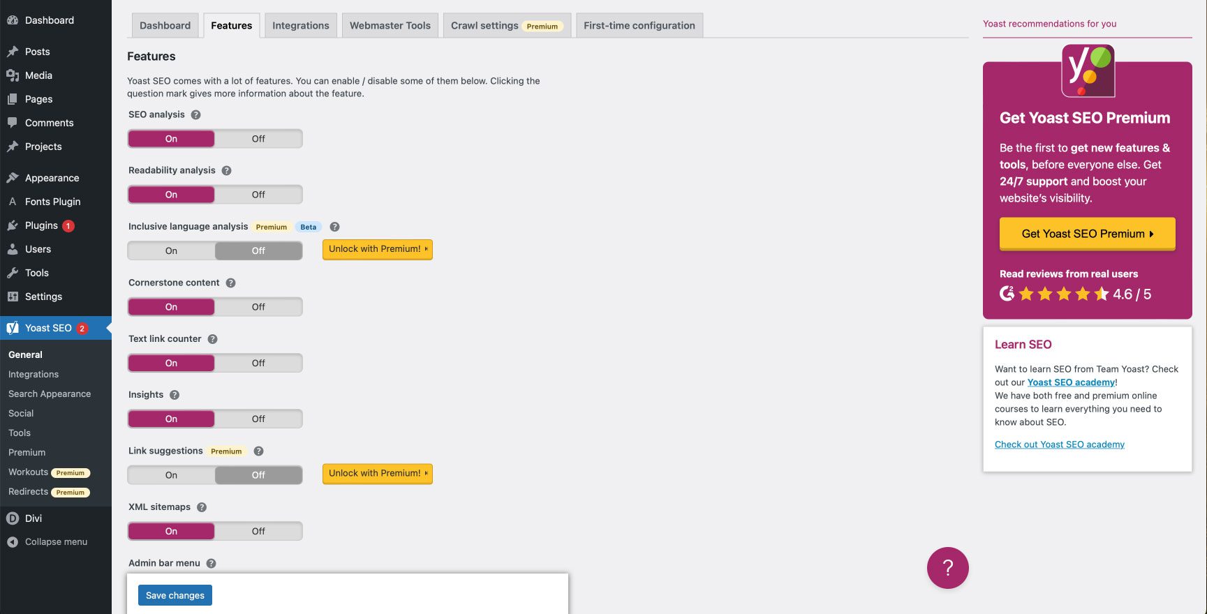 Recursos do Yoast SEO