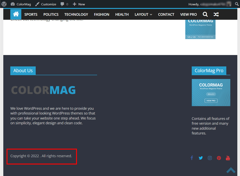 วิธีลบชื่อธีมออกจากเว็บไซต์ WordPress