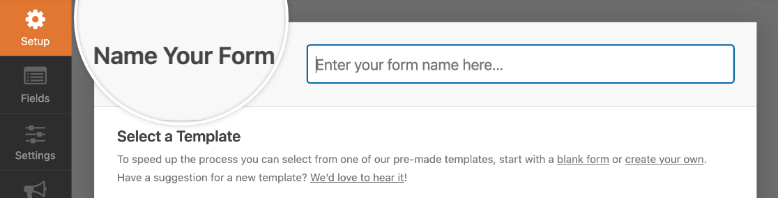 Name your form