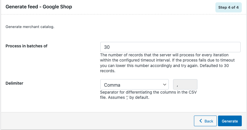 為 Google Shop 生成 WooCommerce 產品提要