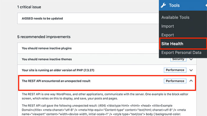 Masalah Istirahat API di WordPress