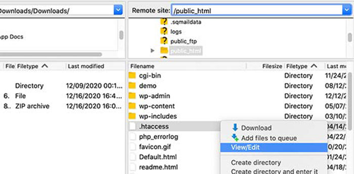 Edit File .htaccess