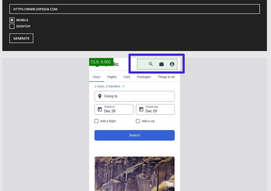 Lo strumento evidenzia in verde i singoli spostamenti di layout.