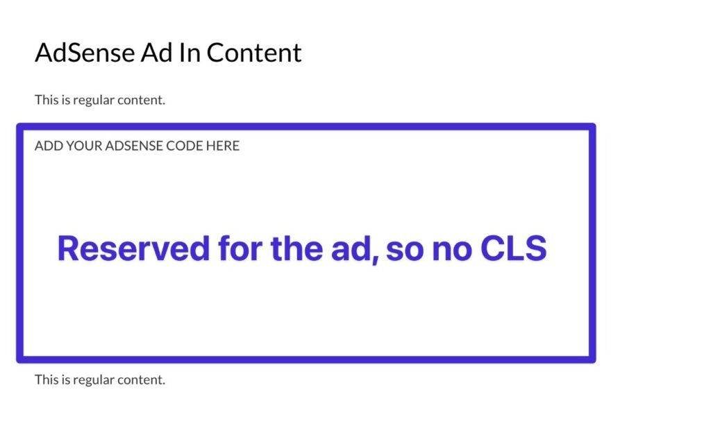 Il tuo sito ora riserverà spazio per quell'annuncio sul frontend.