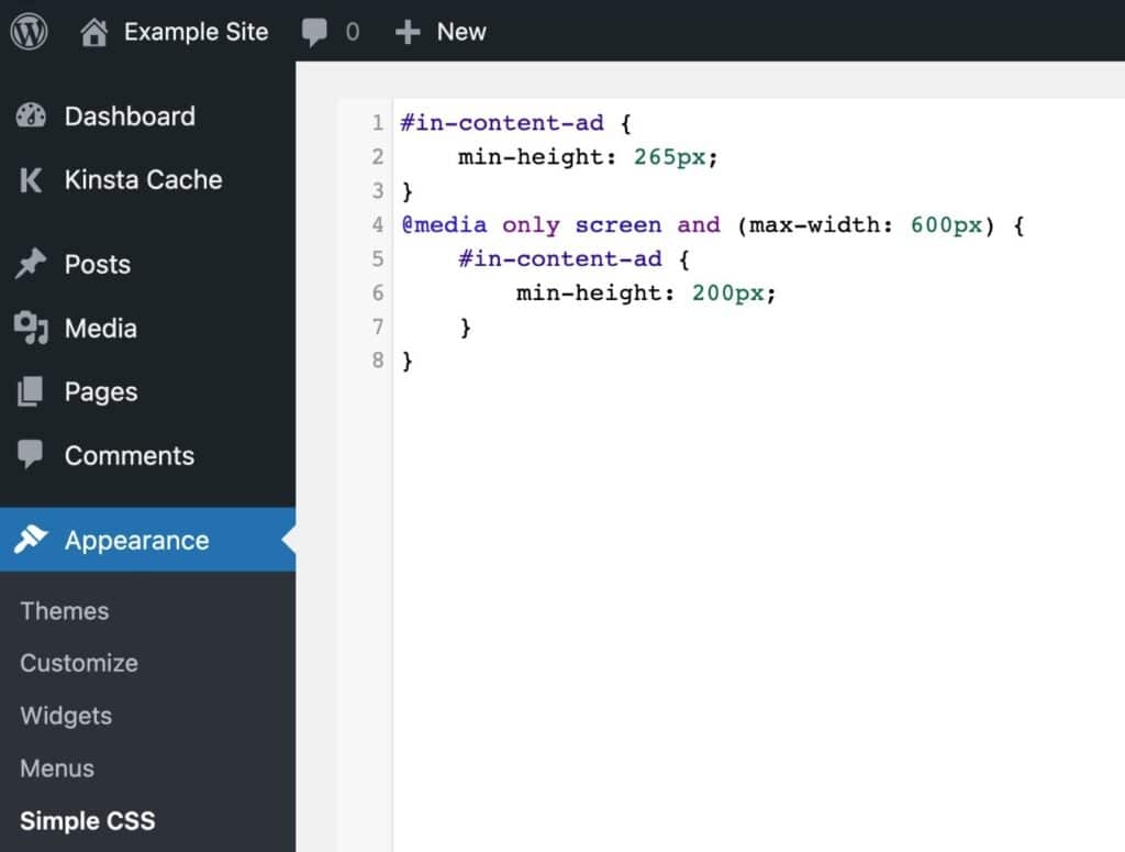 Alcuni esempi di CSS per un ad wrapper.