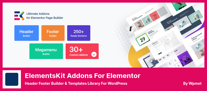 ElementsKit Addons untuk Elementor Plugin - Header Footer Builder & Templates Library untuk WordPress