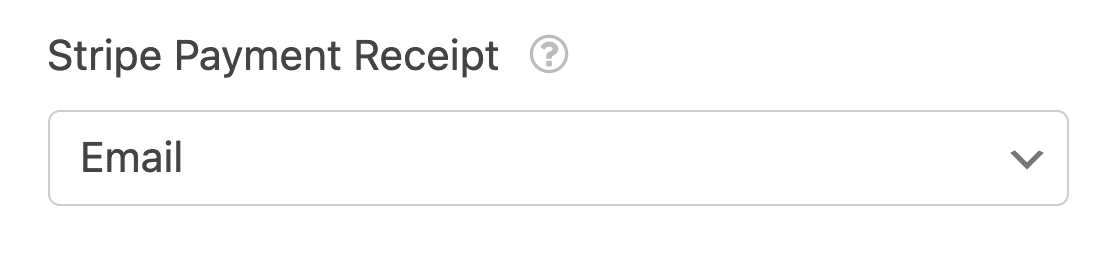 Stripe payment receipt field
