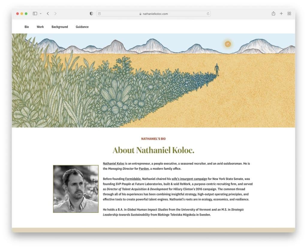 site de currículo de nathaniel koloc