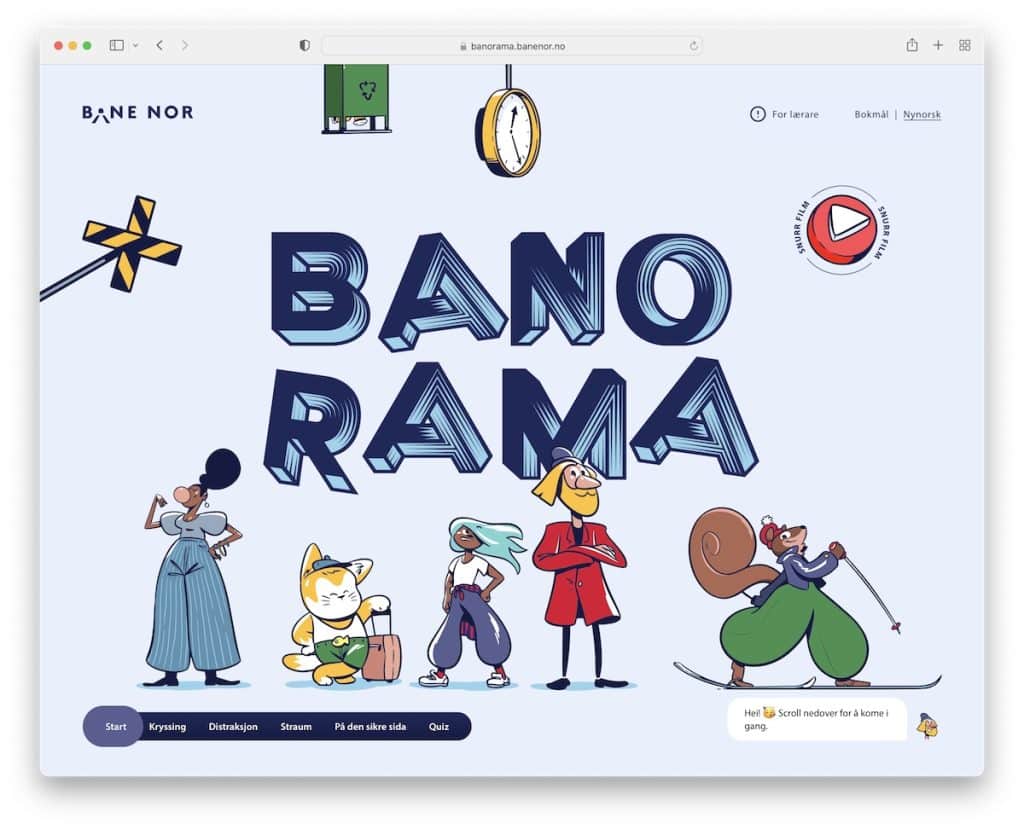 banorama site de uma página