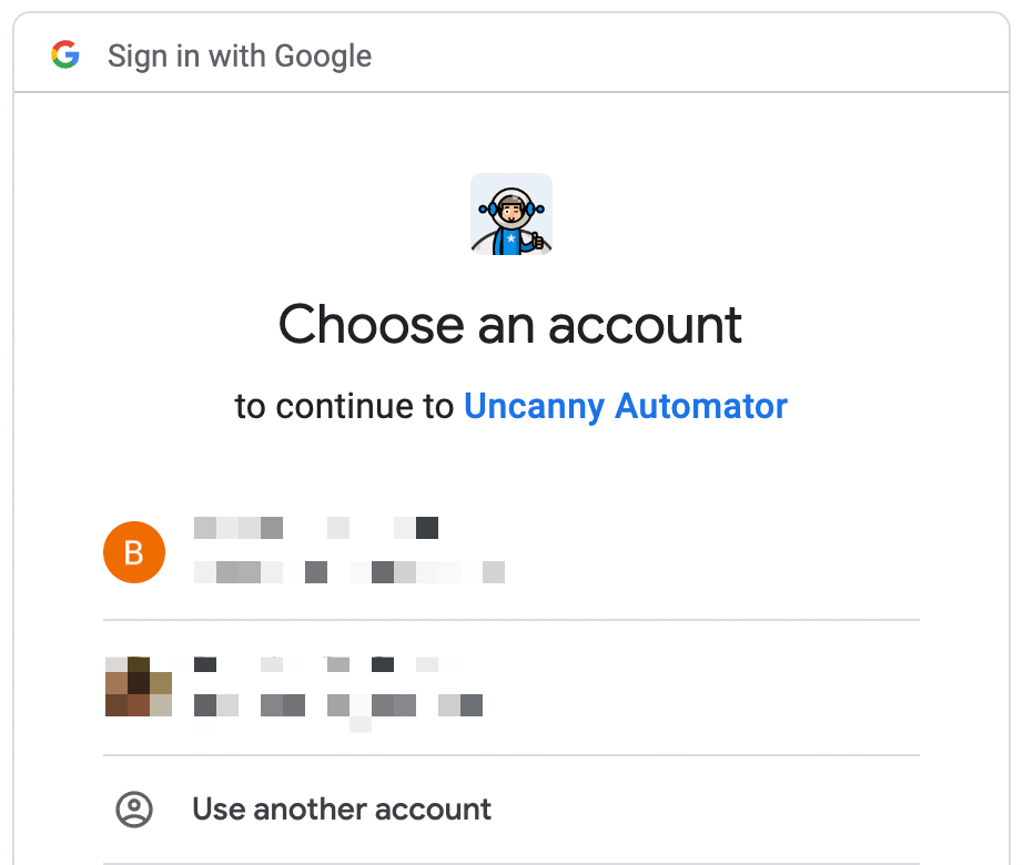 Automatización del aula con LearnPress y Uncanny Automator 83 choose an account to automator