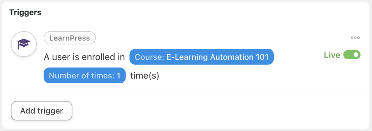 Automatización del aula con LearnPress y Uncanny Automator 77 save the course
