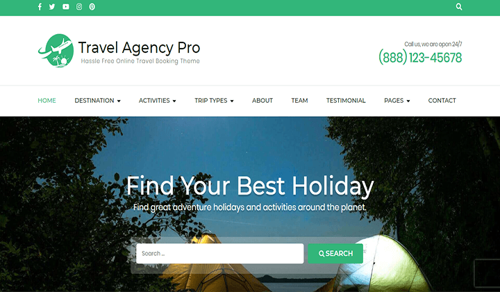9+ Migliori Temi WordPress per Compagnie di Viaggi 2023 10 WordPress themes for travel company