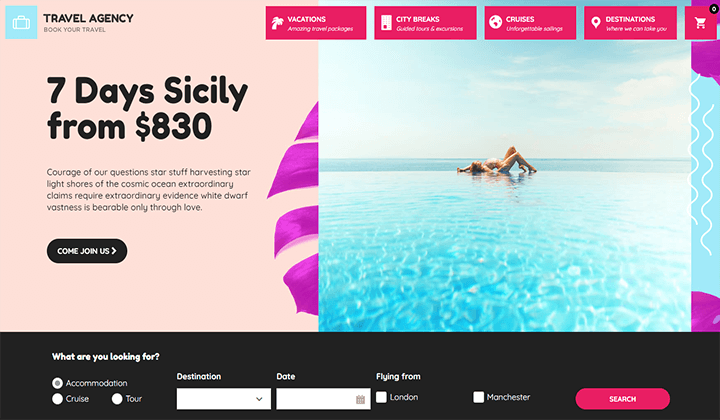 9+ Migliori Temi WordPress per Compagnie di Viaggi 2023 8 book your travel 21