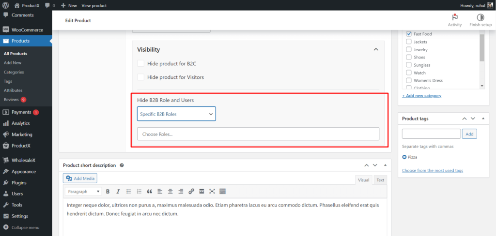 WholesaleX 6으로 WooCommerce 제품 가시성을 변경하는 방법 WholesaleX Hide Products from Product Page