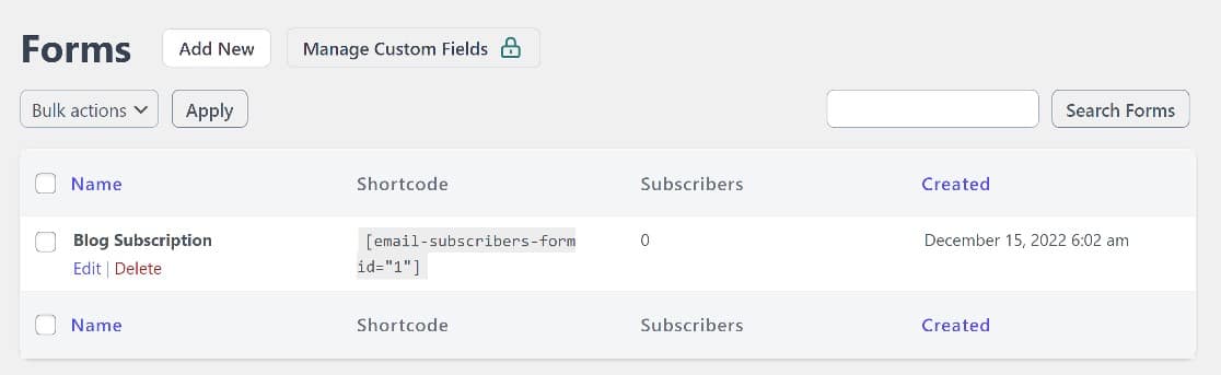 Icegram Express default form