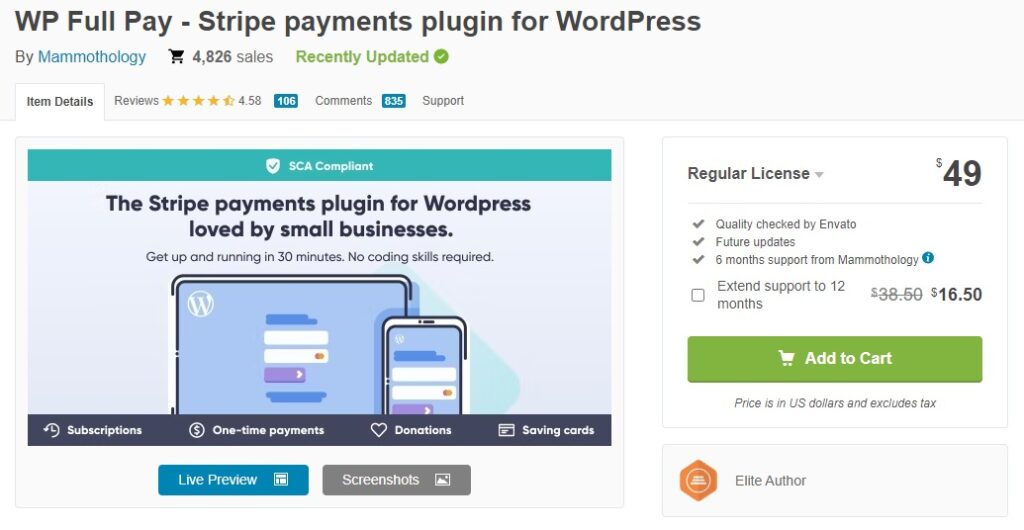 wp 全額支付最好的 wordpress 條紋插件