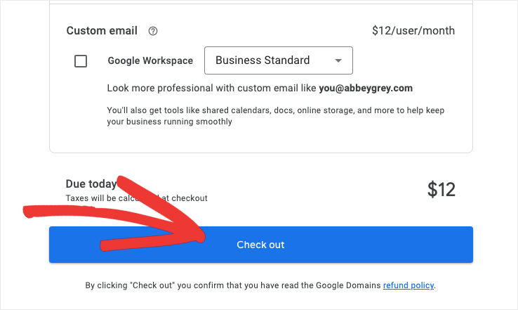 结帐谷歌域 - IsItWP - 免费 WordPress 主题检测器 checkout in google domain