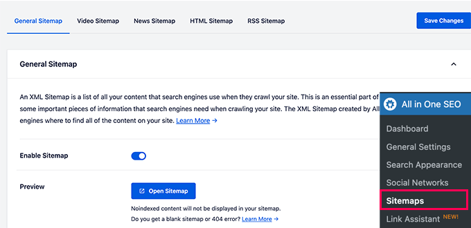 AIOSEO站点地图 AIOSEO sitemaps