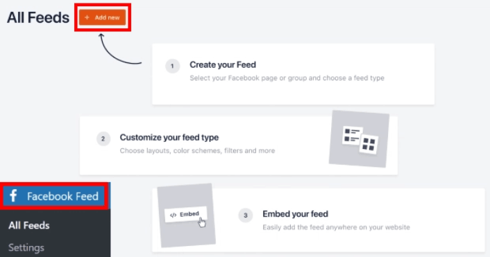 Tambahkan Umpan Facebook Baru