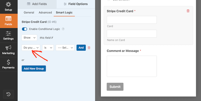 Creazione di un modulo WordPress con logica condizionale Creating a WordPress form with conditional logic