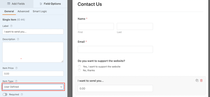 Aggiunta di un campo definito dall'utente Adding a user defined field to WordPress form