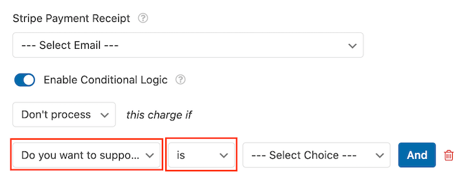 Creazione di un modulo di pagamento opzionale con logica condizionale Creating an optional payment form with conditional logic