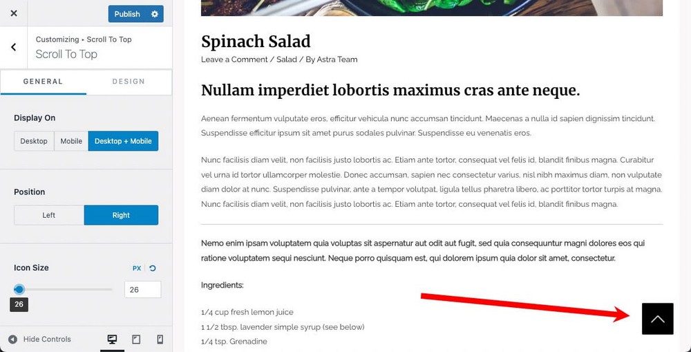 Scrollen Sie zum obersten kostenlosen Feature