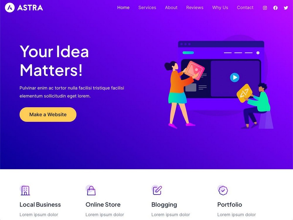 Neue Astra-Homepage