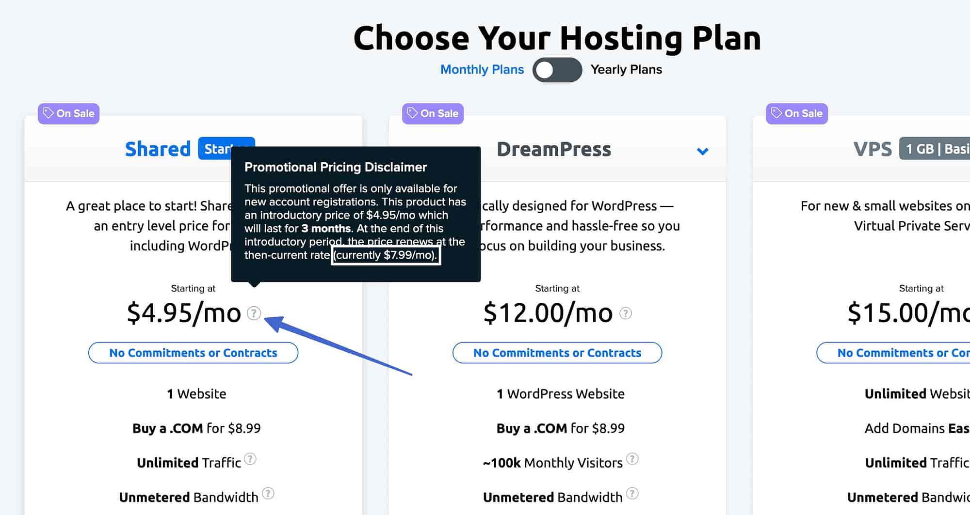 查找 Dreamhost 的实际每月网络托管价格