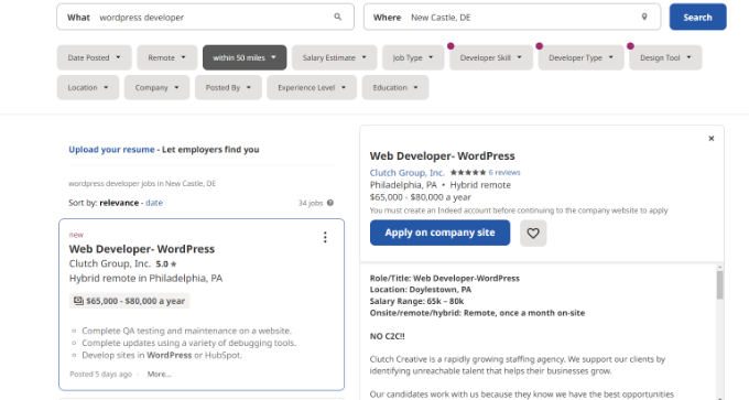 Indeed wordpress 开发人员职位 Indeed wordpress developer jobs