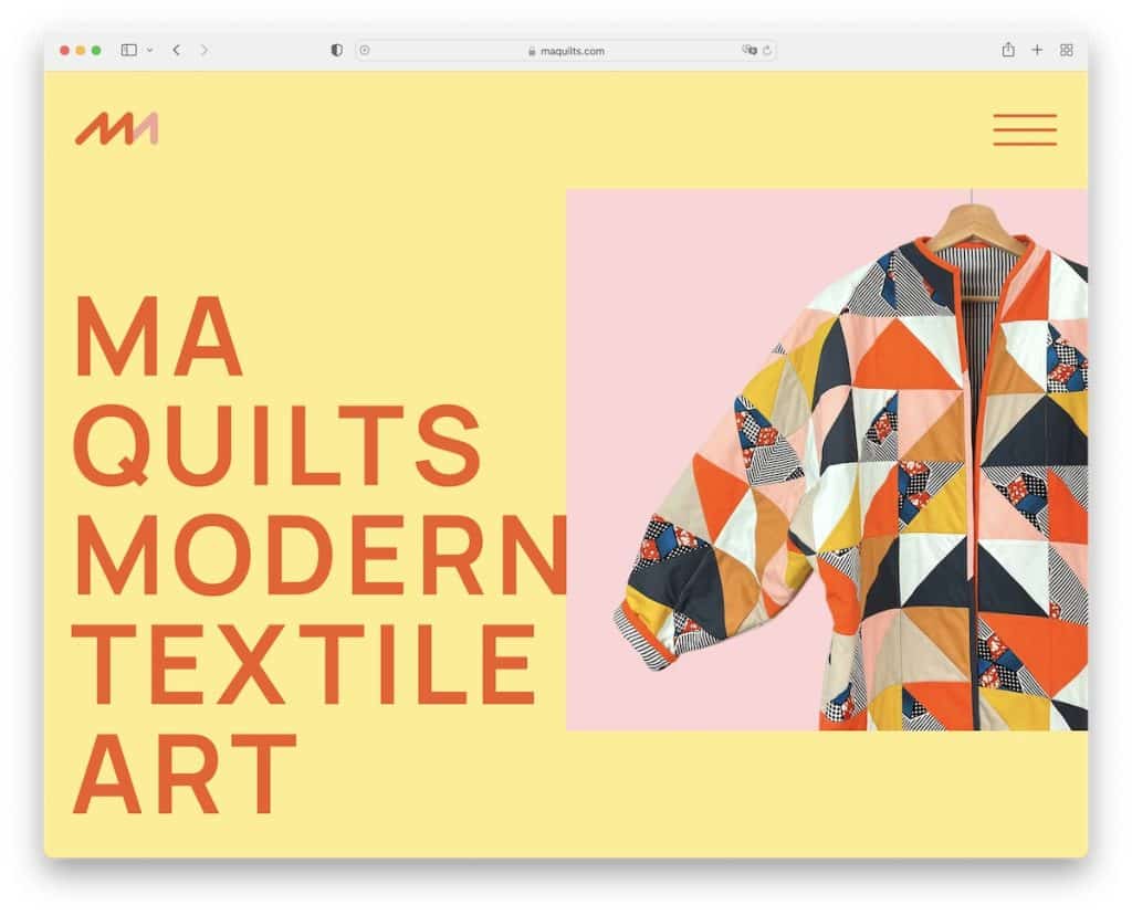ma quilts アーティスト ポートフォリオ ウェブサイト