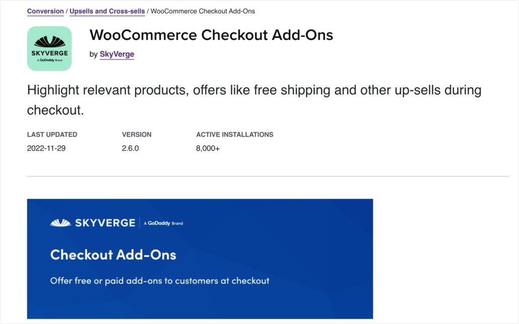 WooCommerce Checkout Addons 插件