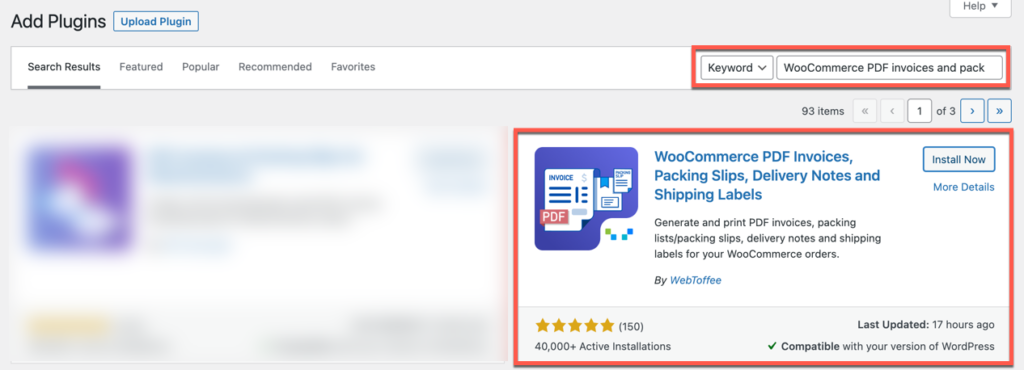 Faktur pdf WooCommerce dan plugin slip pengepakan